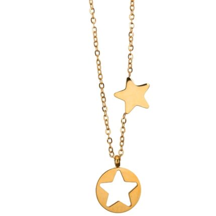 Pozlačena jeklena verižica z obeskom 613005-a